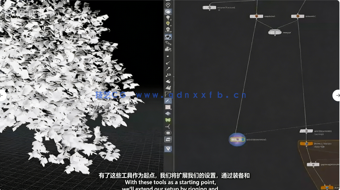 Houdini中KineFX和Labs Tree Tools插件创建程序化树(图4) Houdini中KineFX和Labs Tree Tools插件创建程序化树(图4)
