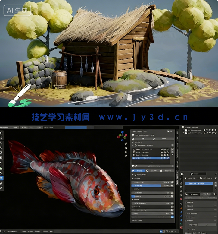 Brushstroke Tools 3D画笔描绘Blender插件V1.2.1版(图1)