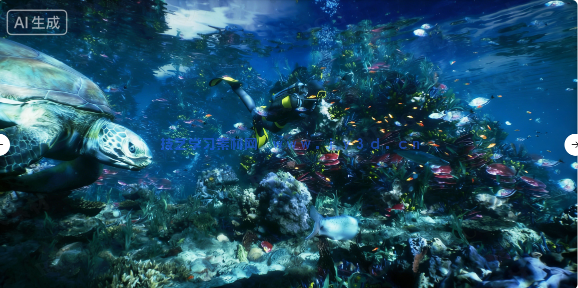 水下世界场景生成工具UE游戏素材(图2) 水下世界场景生成工具UE游戏素材(图2)
