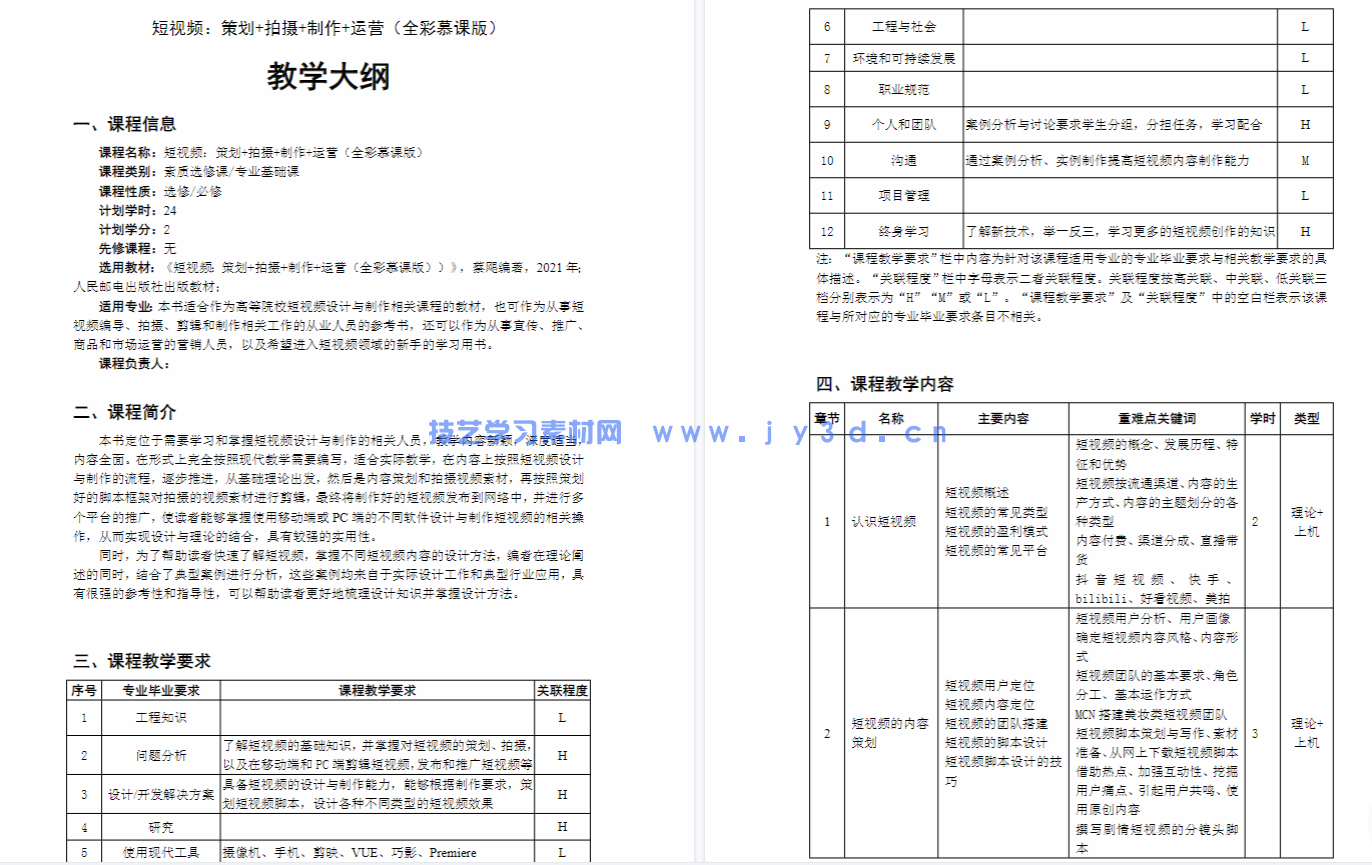 短视频:策划+拍摄+制作+运营(全彩慕课版)(图4) 短视频:策划+拍摄+制作+运营(全彩慕课版)(图4)