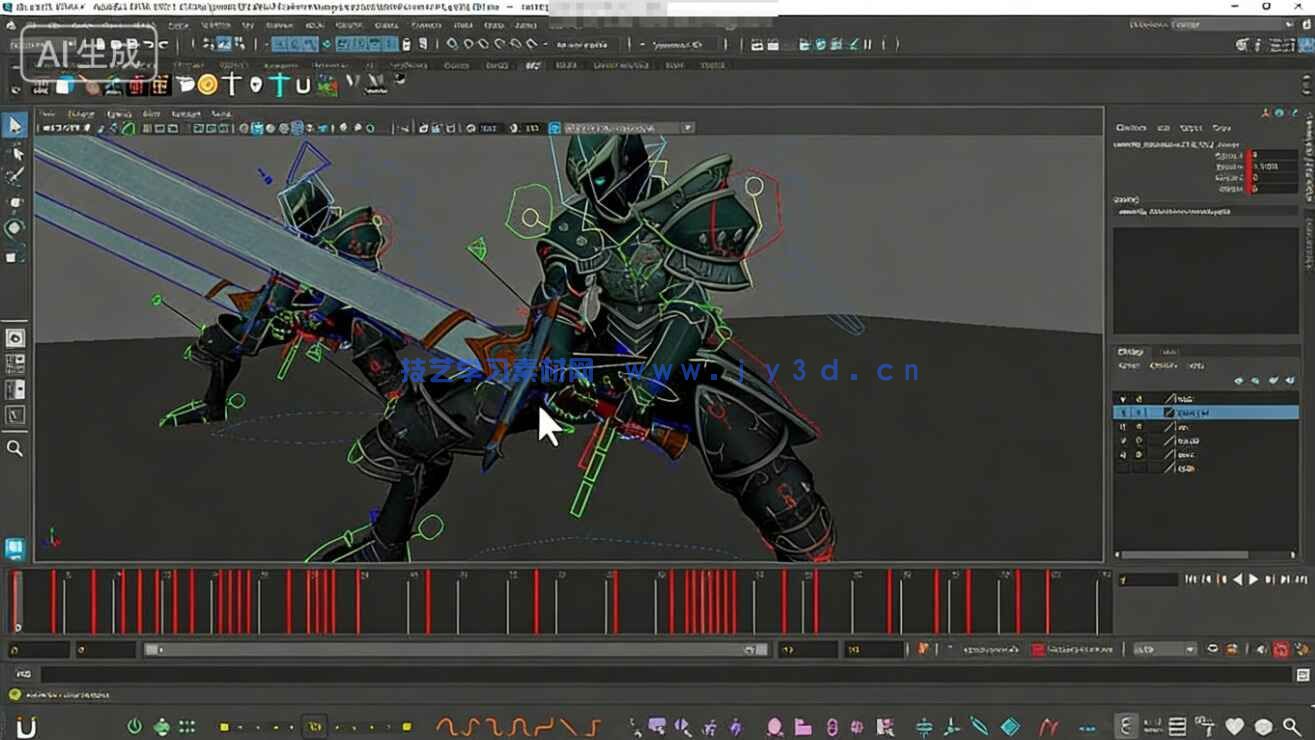 【中文字幕】Maya游戏角色动画基础核心技术训练视频教程(图6)