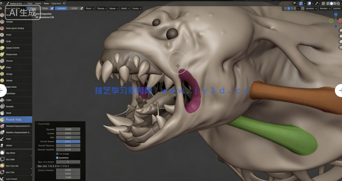 Sculpt Bridge Tool桥接结构Blender插件V1.0版(图4)
