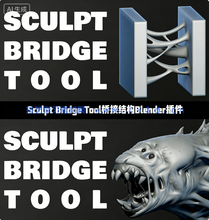 Sculpt Bridge Tool桥接结构Blender插件V1.0版(图1)