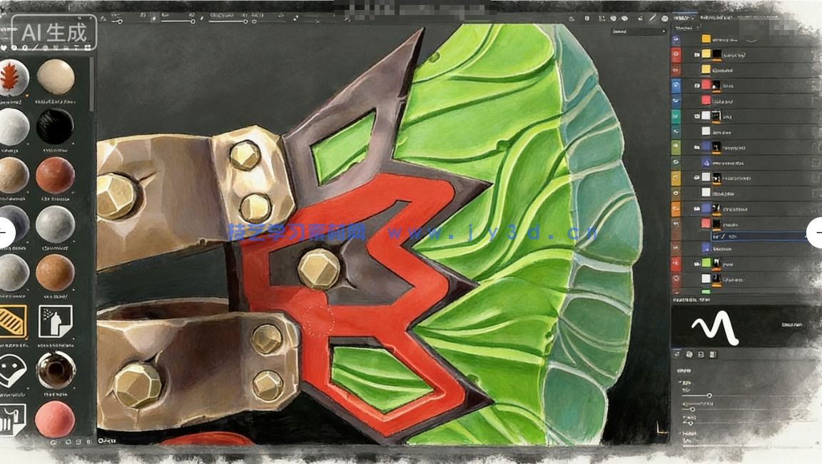 【中文字幕】Blender游戏战斧从概念设计到最终成品全流程制作视(图7) 【中文字幕】Blender游戏战斧从概念设计到最终成品全流程制作视(图7)