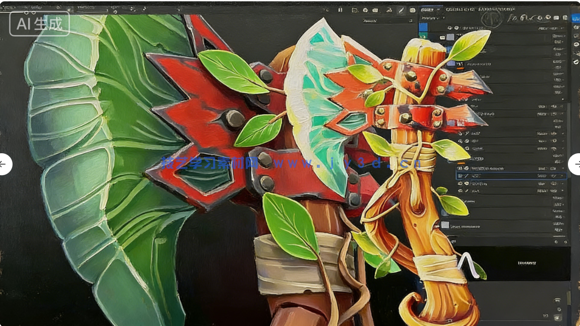 【中文字幕】Blender游戏战斧从概念设计到最终成品全流程制作视(图8) 【中文字幕】Blender游戏战斧从概念设计到最终成品全流程制作视(图8)