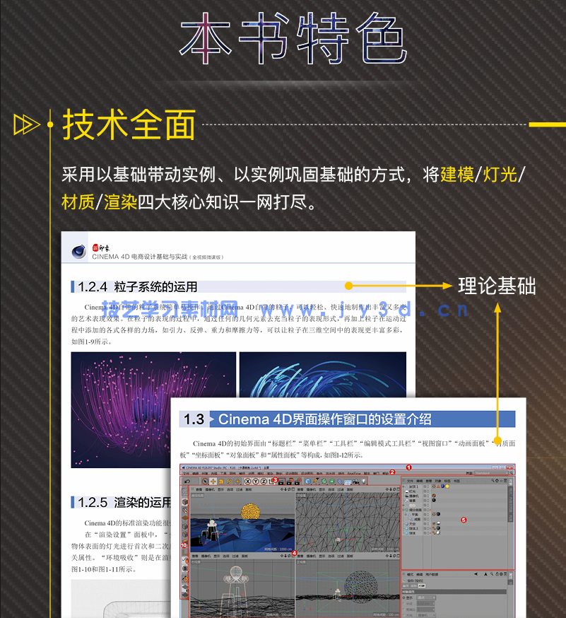 新印象—CINEMA 4D电商设计基础与实战(全视频微课版)(图10) 新印象—CINEMA 4D电商设计基础与实战(全视频微课版)(图10)