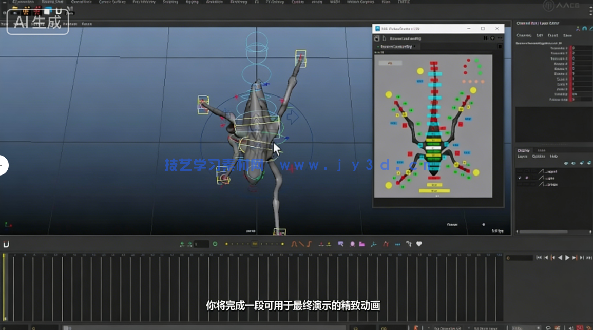 【中文字幕】Maya异形生物游戏动画大师班视频教程(图7)