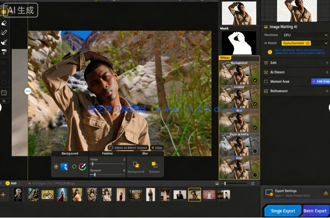 AIArty Image Matting AI图像抠图软件V2.7版(图2) AIArty Image Matting AI图像抠图软件V2.7版(图2)