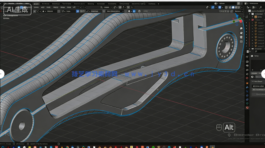 Blender刀具设计硬表面建模制作流程视频教程(图3) Blender刀具设计硬表面建模制作流程视频教程(图3)