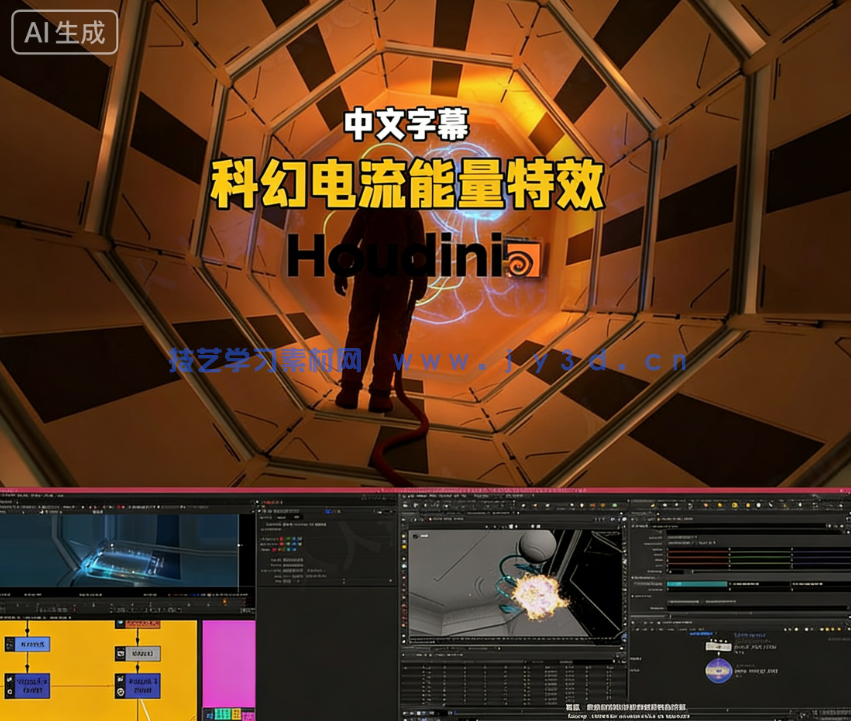 Houdini科幻环境电流与能量特效制作视频教程(图7)
