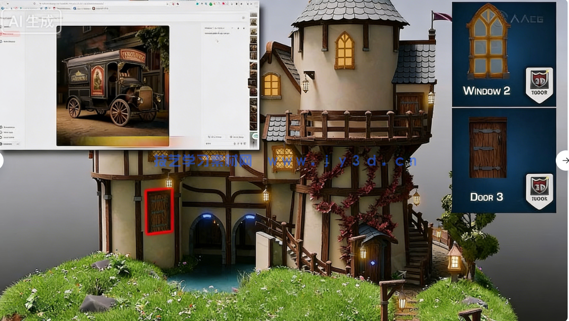Blender法师塔建筑环境场景完整制作流程视频教程(图2)