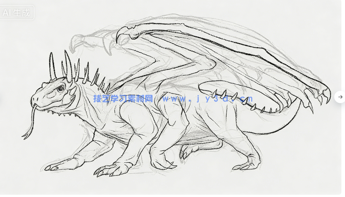 龙类生物系统性解剖绘画原理实战训练视频教程(图1)