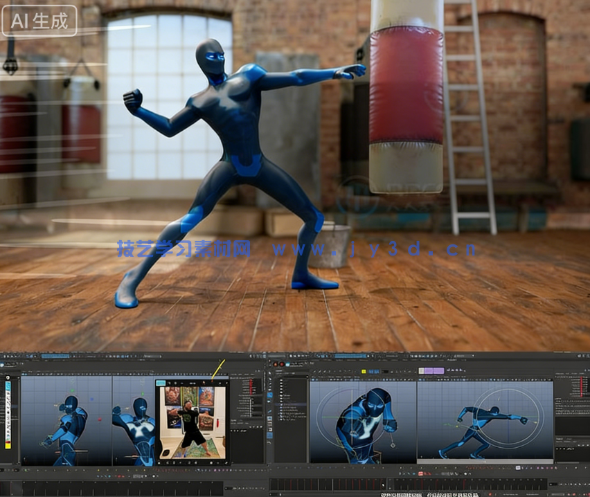 Maya角色战斗攻击格斗动作动画制作指南视频教程(图6) Maya角色战斗攻击格斗动作动画制作指南视频教程(图6)