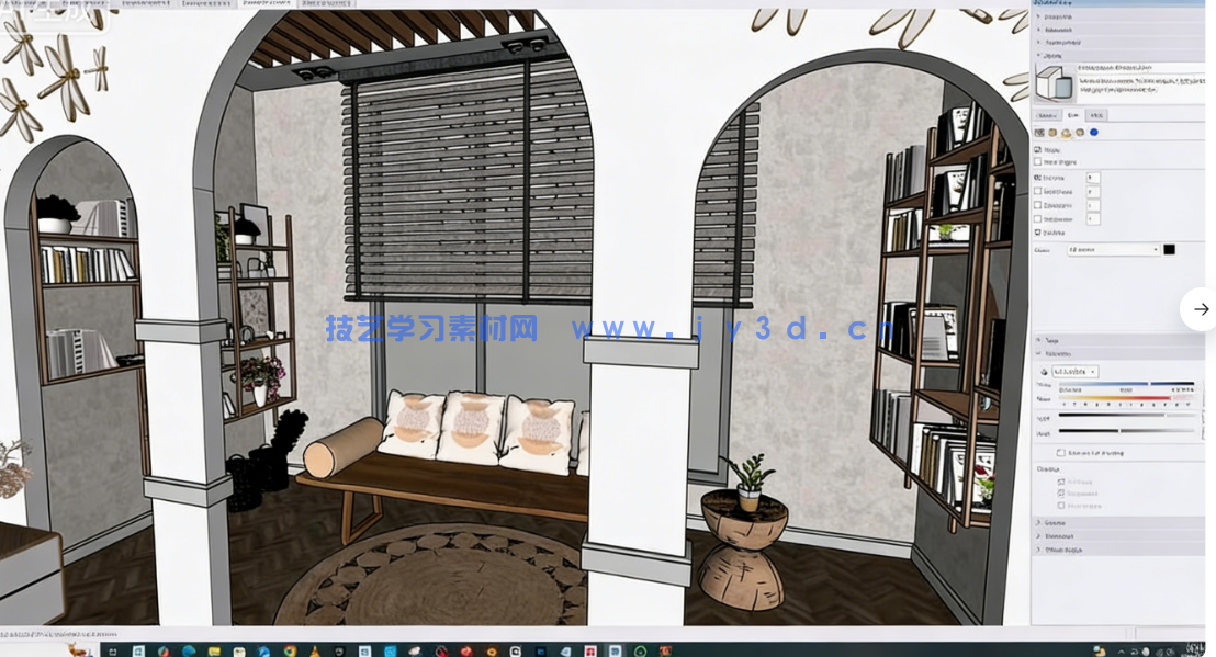 Enscape与SketchUp卧室室内可视化渲染技术视频教程(图1)