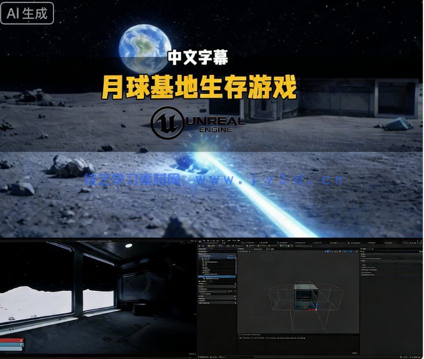 UE5蓝图系统制作月球基地生存游戏视频教程(图10)