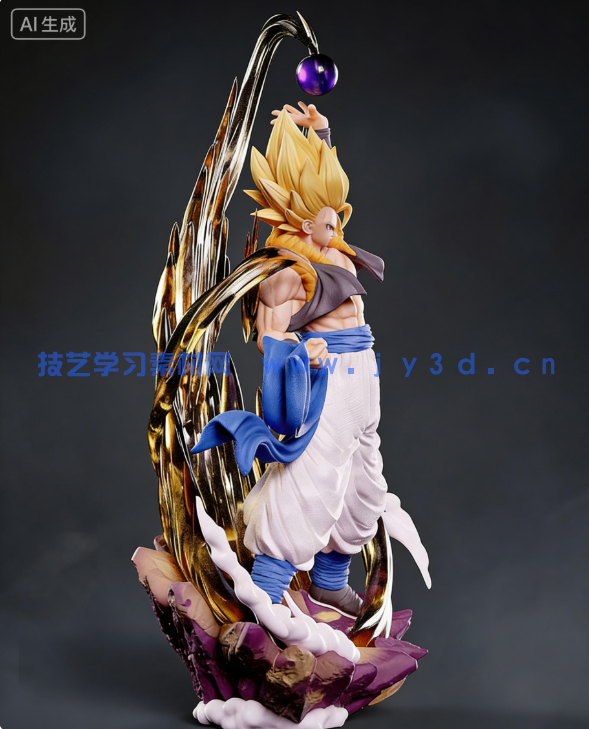 悟吉塔Gogeta《龙珠Z》动漫角色雕刻手办3D打印模型(图5)