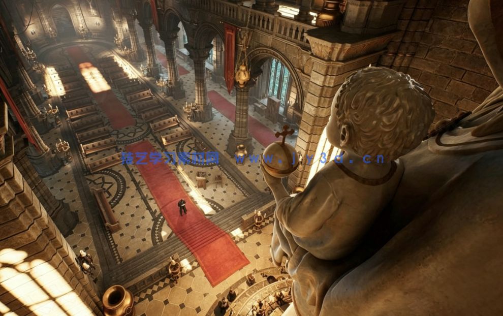 哥特式大教堂建筑内部环境场景UE游戏素材(图5)