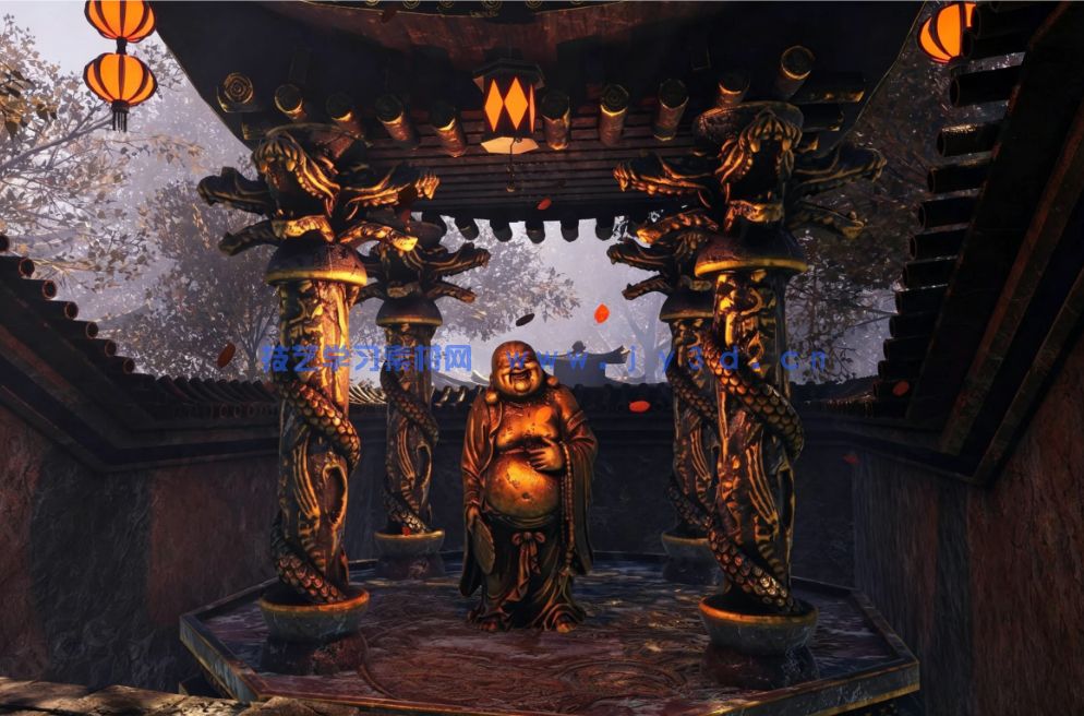 亚洲古代风格皇宫庭院环境场景Unity游戏素材(图2)