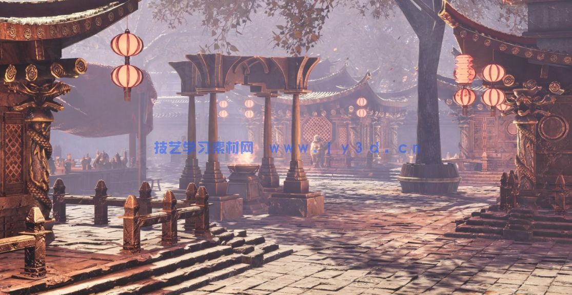 亚洲古代风格皇宫庭院环境场景Unity游戏素材(图5)