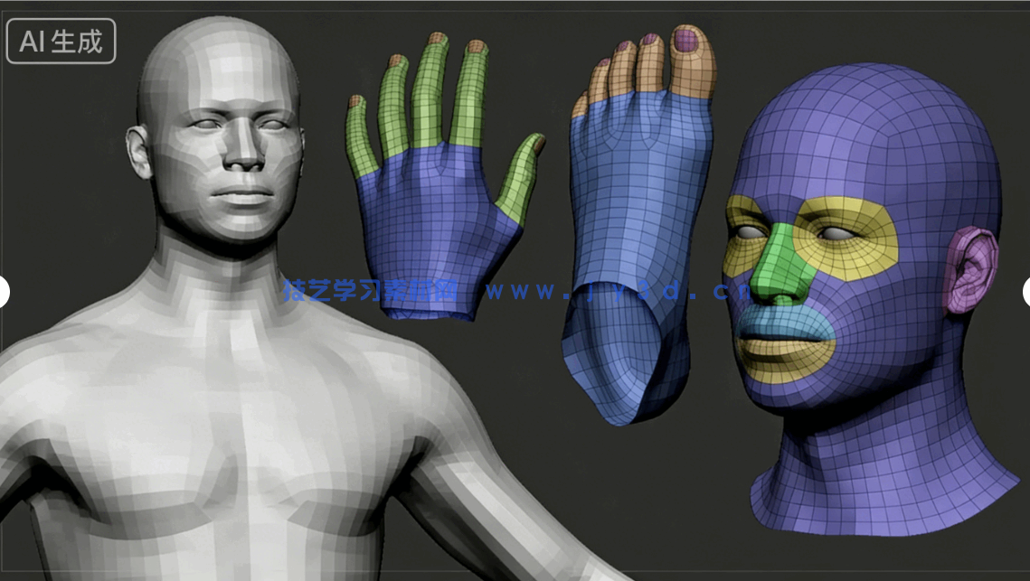 [独立角色] 男性女性角色肌肉骨骼建模雕刻基础网格3D模型合集(图14)