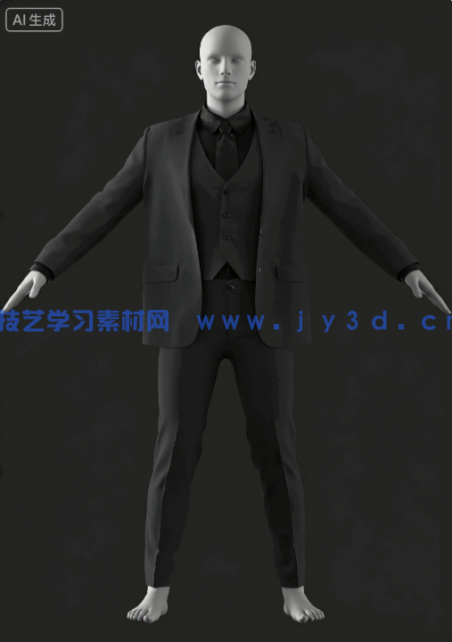 [服装首饰] 男性西装男士服装Marvelous Designer和CLO 3D项目文件3D模型(图3)