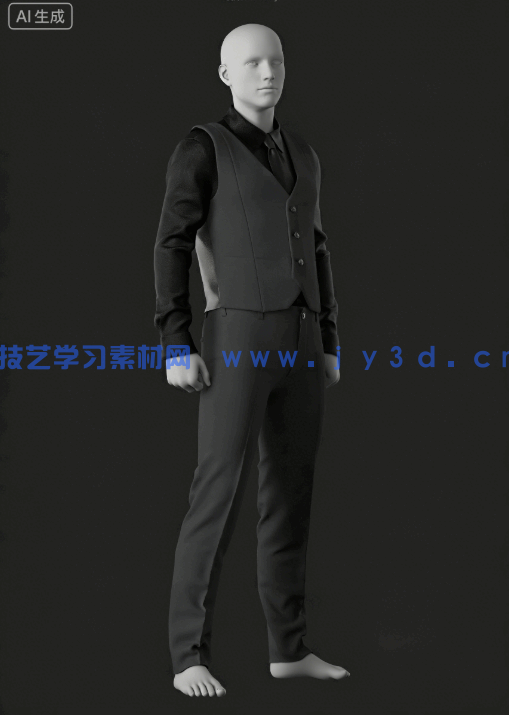 [服装首饰] 男性西装男士服装Marvelous Designer和CLO 3D项目文件3D模型(图10)
