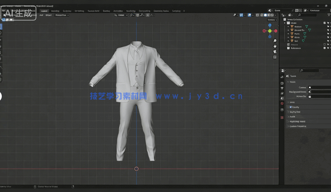 [服装首饰] 男性西装男士服装Marvelous Designer和CLO 3D项目文件3D模型(图13)