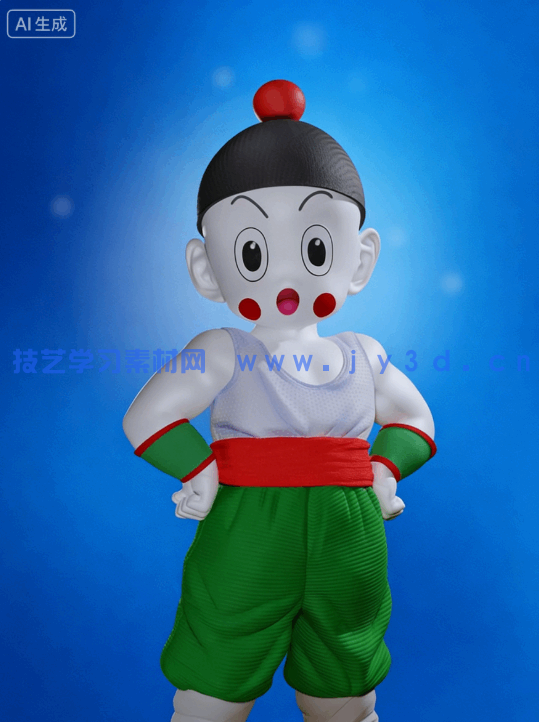 [3D打印人物] 饺子Chaoz《龙珠》动漫角色雕刻手办3D打印模型(图1)