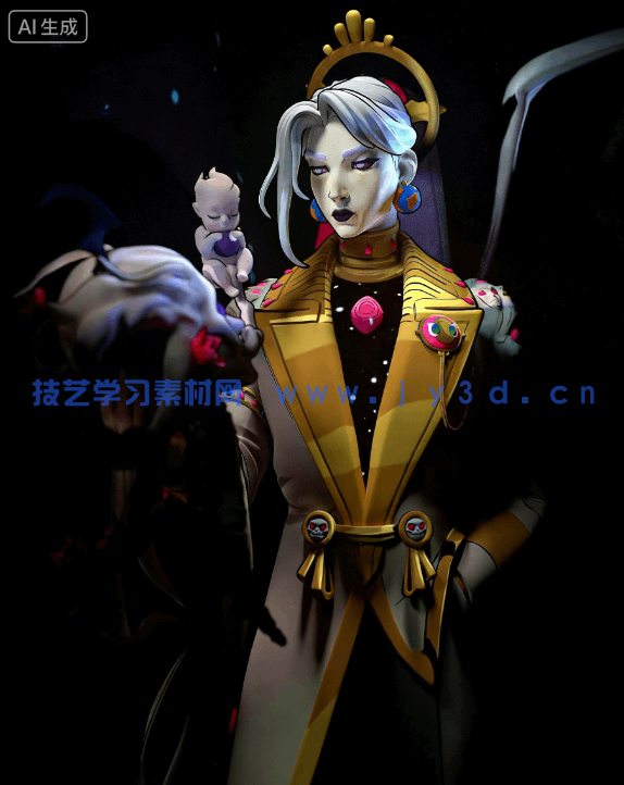 [3D打印人物] 卡俄斯Chaos《哈迪斯》游戏角色雕刻手办3D打印模型(图1)