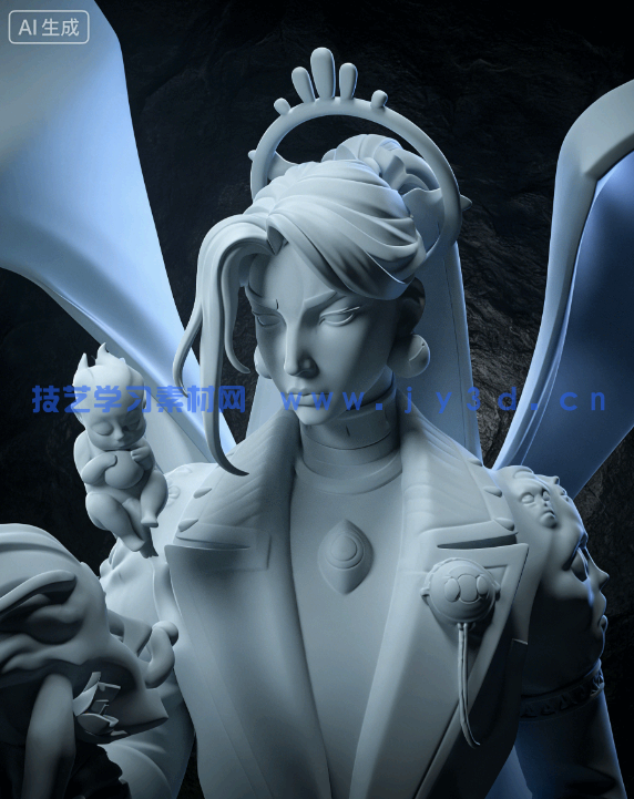 [3D打印人物] 卡俄斯Chaos《哈迪斯》游戏角色雕刻手办3D打印模型(图8)