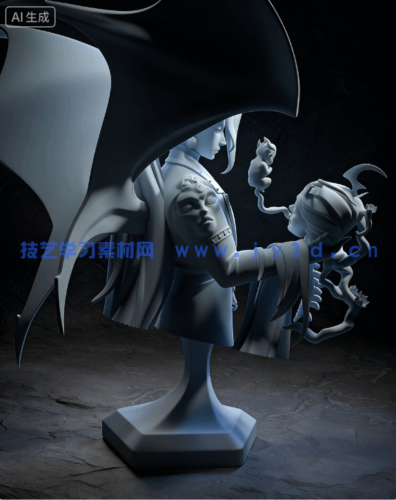 [3D打印人物] 卡俄斯Chaos《哈迪斯》游戏角色雕刻手办3D打印模型(图9)