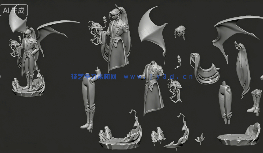 [3D打印人物] 卡俄斯Chaos《哈迪斯》游戏角色雕刻手办3D打印模型(图12)