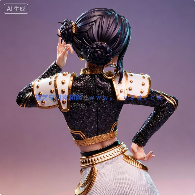 佐伊Zoey掐腰姿势《K-Pop恶魔猎人》动画角色雕刻手办3D打印模型(图6) 佐伊Zoey掐腰姿势《K-Pop恶魔猎人》动画角色雕刻手办3D打印模型(图6)