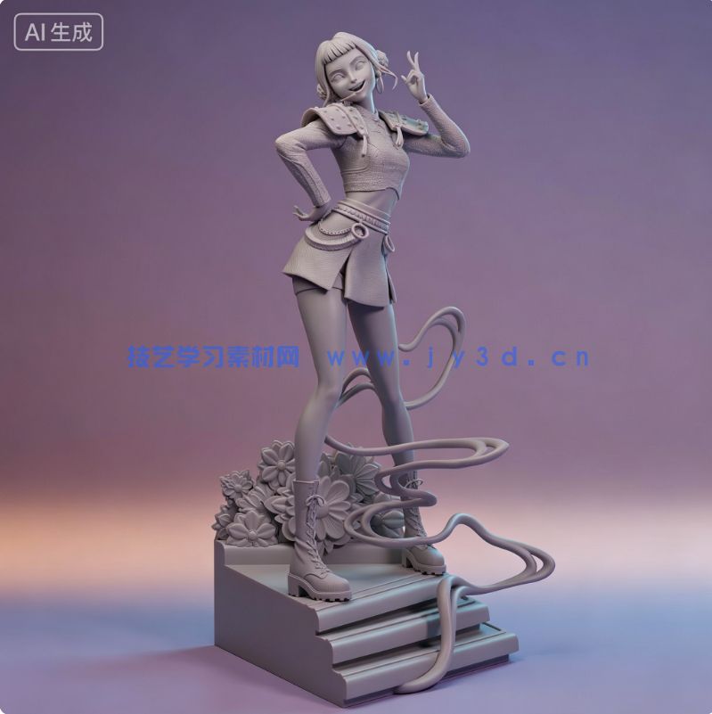 佐伊Zoey掐腰姿势《K-Pop恶魔猎人》动画角色雕刻手办3D打印模型(图8) 佐伊Zoey掐腰姿势《K-Pop恶魔猎人》动画角色雕刻手办3D打印模型(图8)