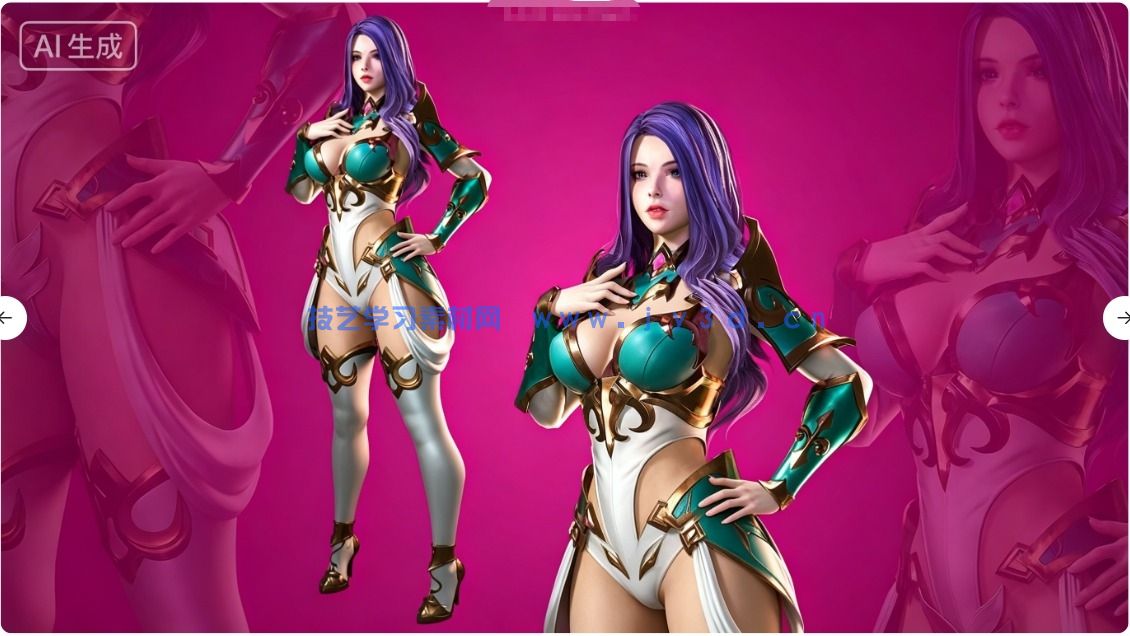 阿祖拉女性骑士战士角色模型UE游戏素材(图6) 阿祖拉女性骑士战士角色模型UE游戏素材(图6)