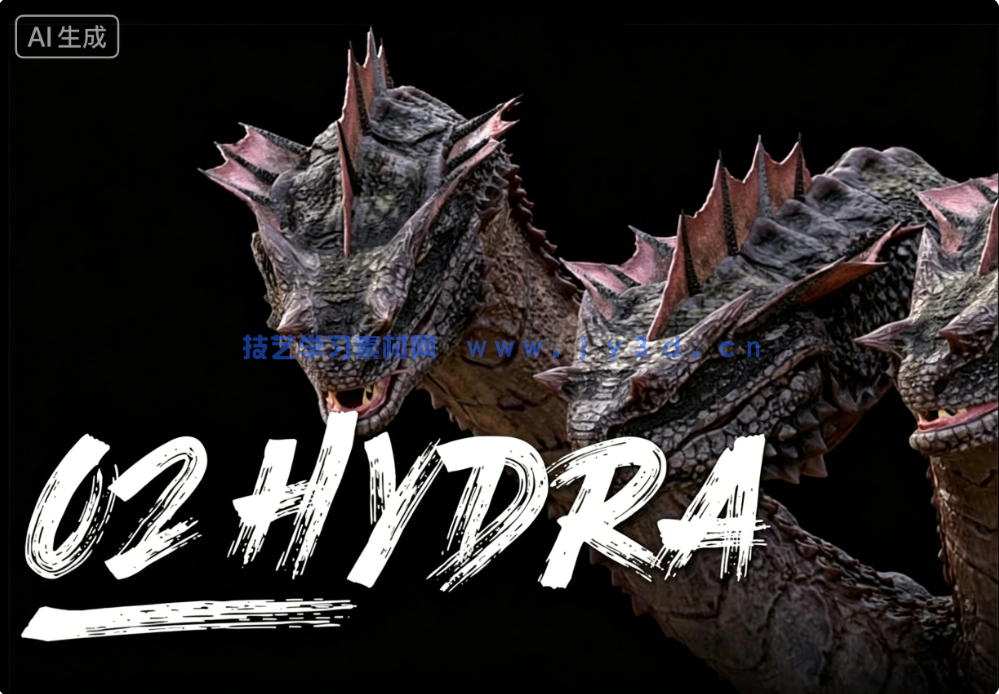  370组恐龙九头蛇等巨型怪兽视觉特效4K高清视频素材 附240个音效(图3)