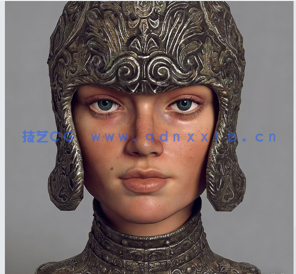 Substance Painter逼真中世纪盔甲与人脸实例制作视频教程(图1)