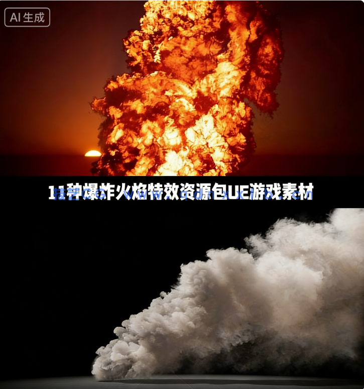  11种爆炸火焰特效资源包UE游戏素材(图1)