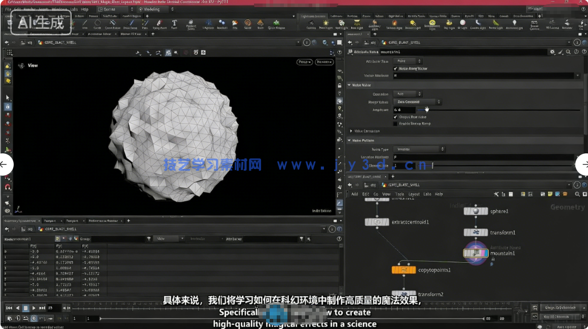 Houdini科幻环境电流与能量特效制作视频教程(图3)