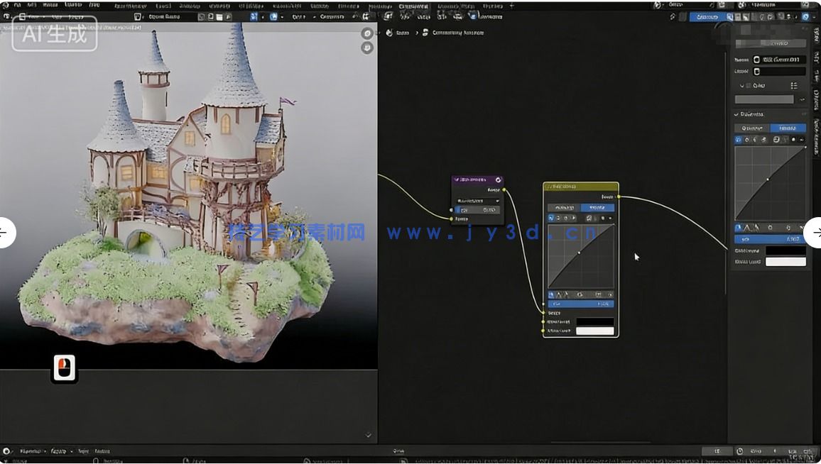 【中文字幕】Blender法师塔建筑环境场景完整制作流程视频教程(图12)